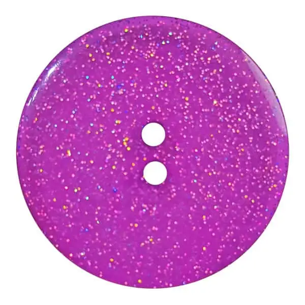 Versand Am Gleichen Tag transparenter Knopf mit Glitter, 2-Loch - Größe: 28mm