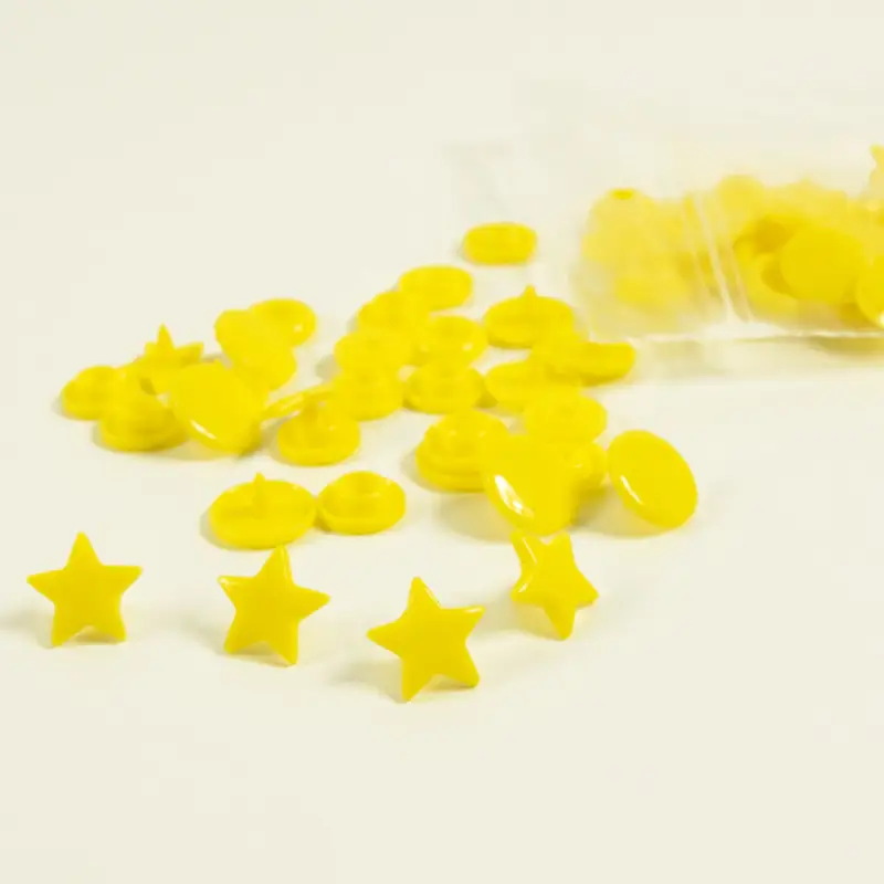 Druckknöpfe Snaps Sterne glänzend gelb Must-Have