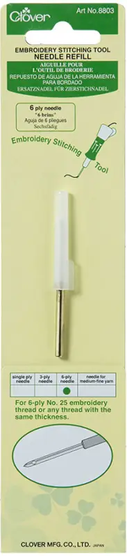 Geprüft Clover Ersatznadel Punch Needle - Zierstichnadel sechsfädig 8803