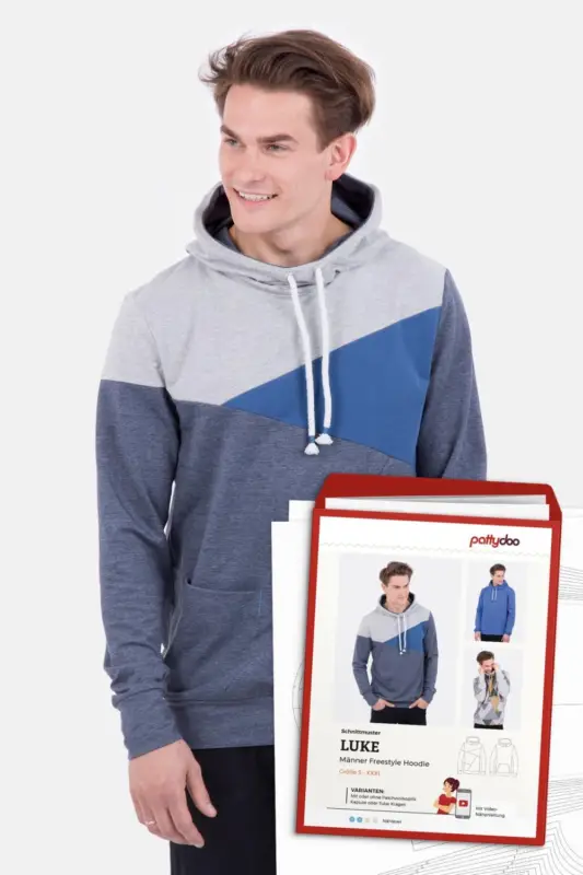 Preisreduziert Schnittmuster Pattydoo Herren Freestyle Hoodie "Luke"