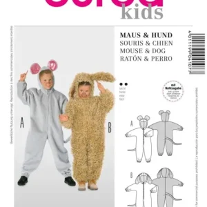 Schnittmuster "Burda" Kostüm Fasching Karneval Overall Maus & Hund 4107 Neue Kollektion