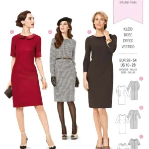 Schnittmuster "Burda" Shift-Kleid Tailliert -Damen Versand Am Gleichen Tag