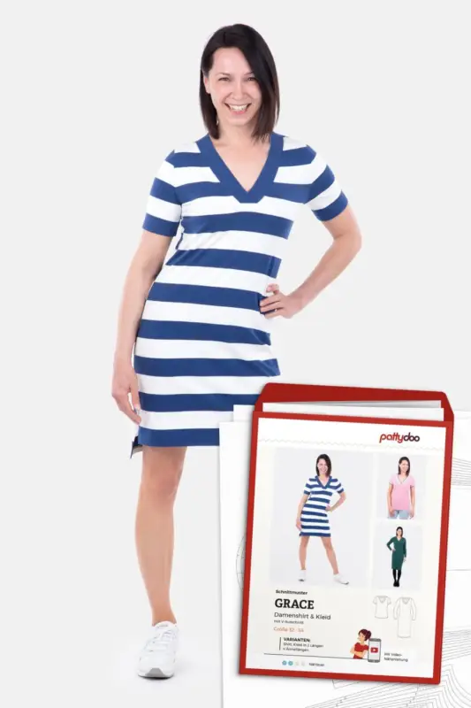 Schnittmuster Pattydoo Damenshirt & Kleid "Grace" Direktkauf