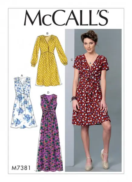Solange Der Vorrat Reicht McCalls Schnittmuster Damen Kleid Gr. L-XXL - M7381