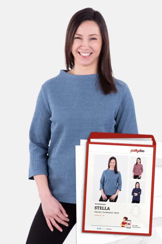 Schnittmuster Pattydoo Damen Turtleneck-Shirt "Stella" Knallerangebot