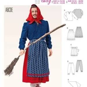 Schnittmuster Burda 2366 Schnittmuster Karneval Fasching Herren Hexen Kostüm Neu