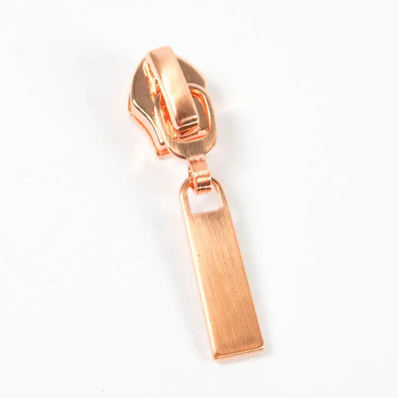 Zipper 25 mm für 6,5 mm Raupenbreite roségold Neuheit