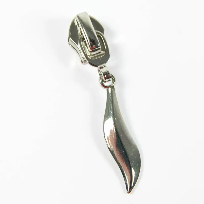 Zipper mit Blatt für 6,5 mm Raupenbreite silber Top-Angebot