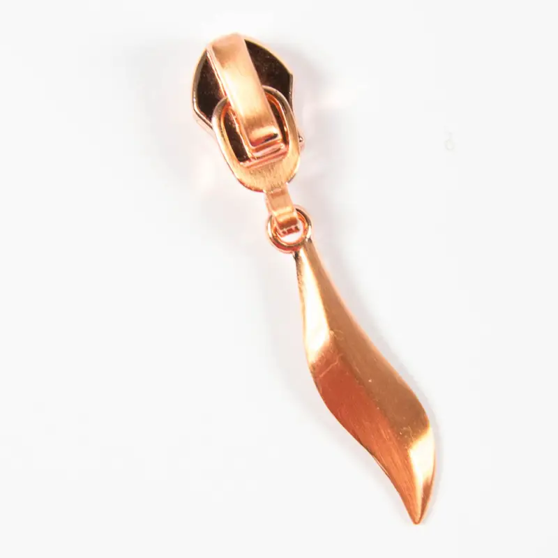 Zipper mit Blatt für 6,5 mm Raupenbreite roségold Letzte Chance