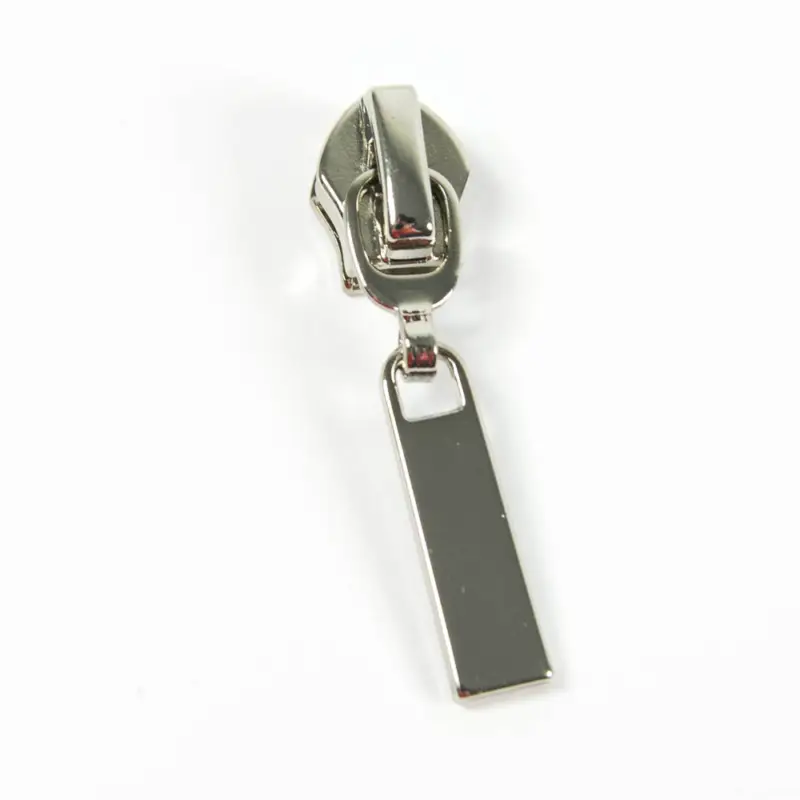 Zipper 25 mm für 6,5 mm Raupenbreite silber Neuheit