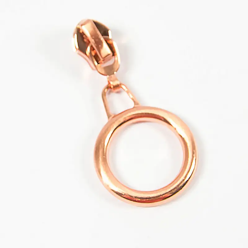 Zipper mit glatten Ring für 6,5 mm Raupenbreite roségold Top-Angebot