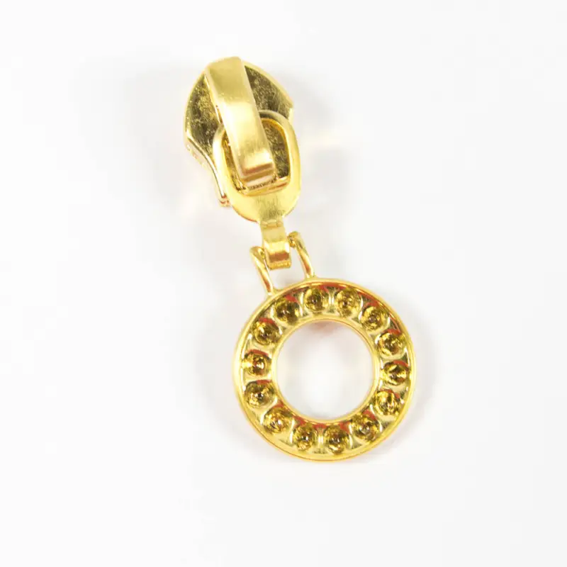 Zipper mit Ring für 6,5 mm Raupenbreite gold Begrenztes Angebot