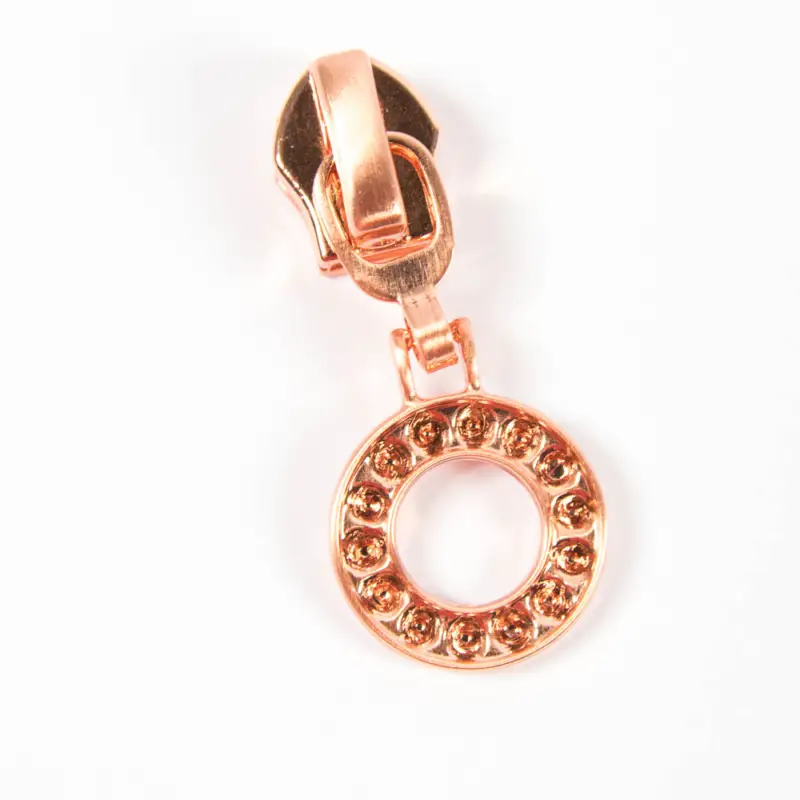 Zipper mit Ring für 6,5 mm Raupenbreite roségold Kracherpreis
