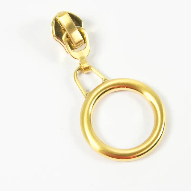 Online Kaufen Zipper mit glatten Ring für 6,5 mm Raupenbreite gold