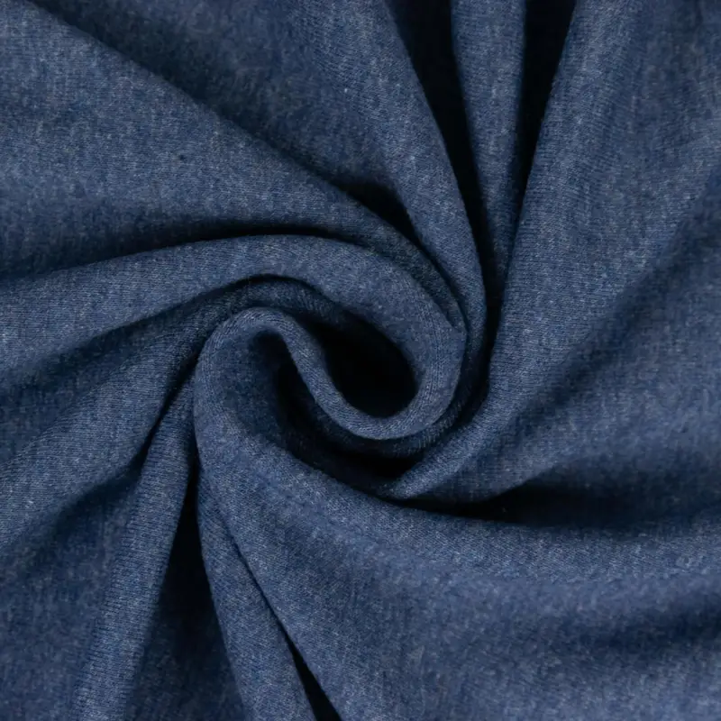 Baumwolljersey Recycling uni jeansblau Direkt Vom Hersteller