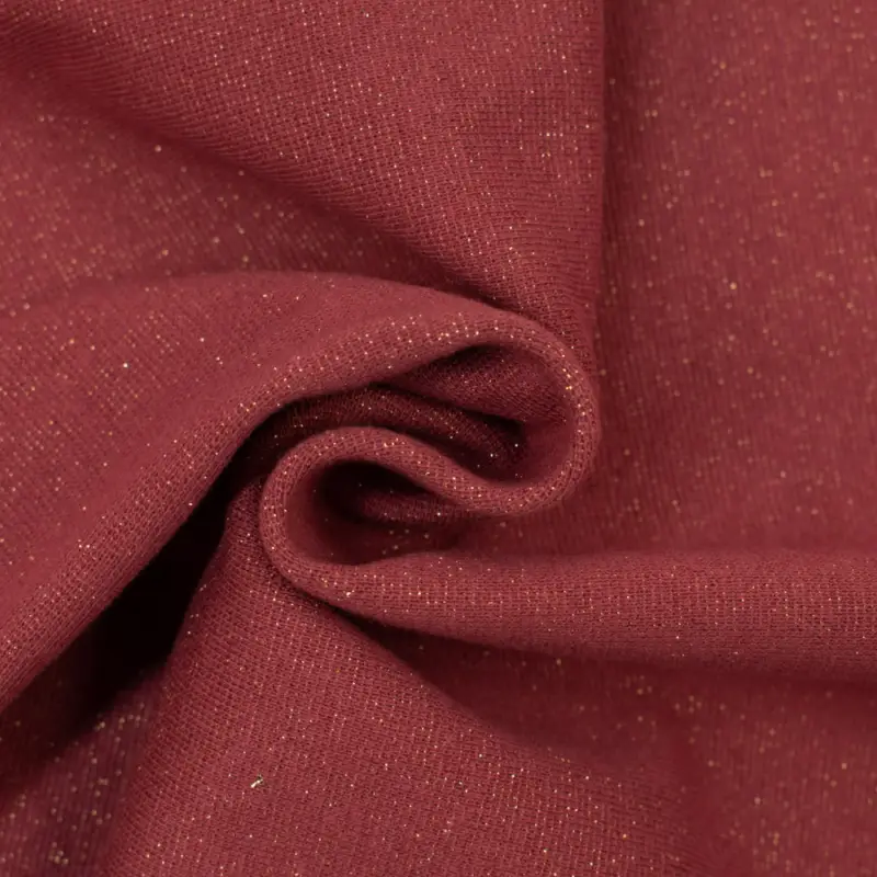 Bündchen mit Lurex ziegelsteinrot Neue Ware