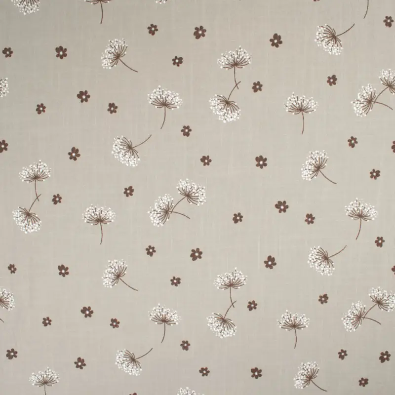 Baumwollstoff Vintage Pusteblumen taupe Sichere Zahlung