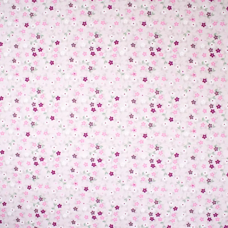 Baumwollstoff Popeline Streublumen rosa Sonderangebot