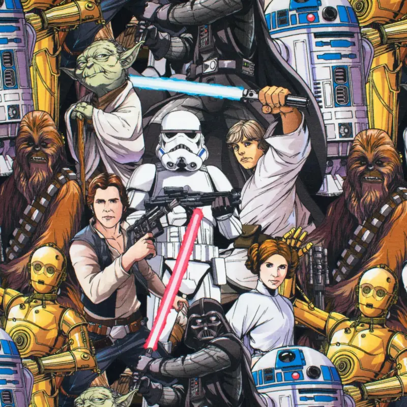 Baumwolljersey Digitaldruck Star Wars Episode 4 - 6 Sonderaktion