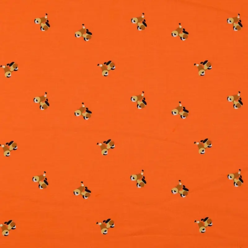 Baumwolljersey Roller orange Nur Heute