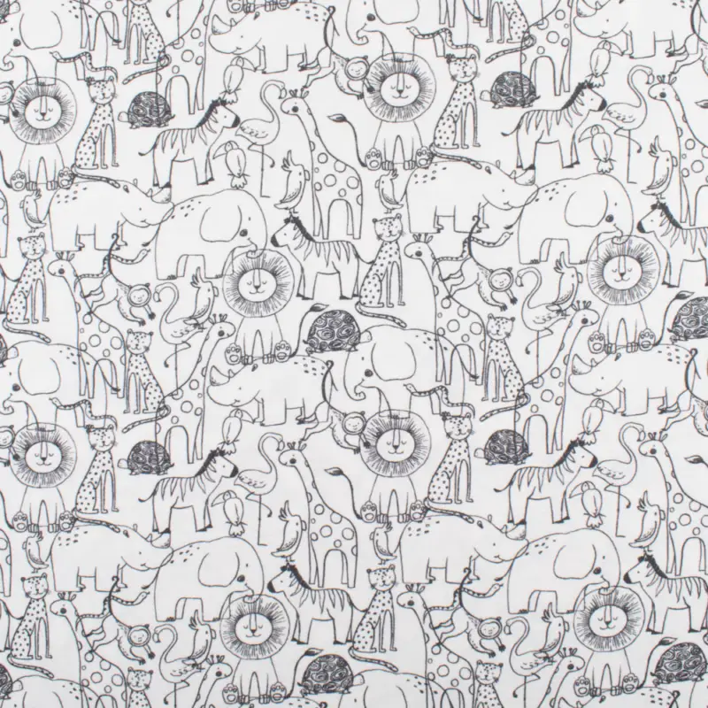 Baumwolljersey Tierwelt weiß Must-Have