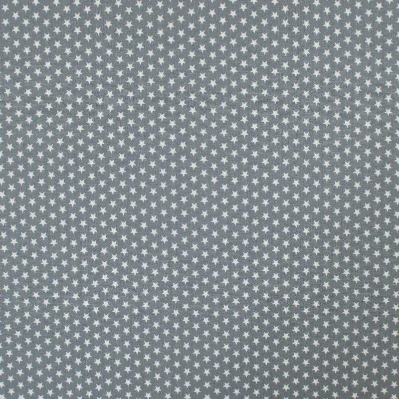 Baumwollstoff mini Sterne grau Günstig