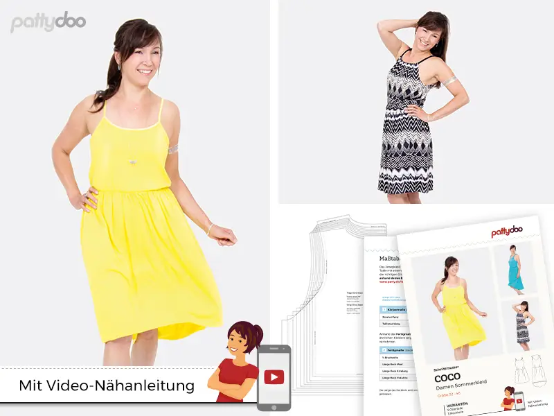 Neue Ware Schnittmuster Pattydoo Sommerkleid Coco