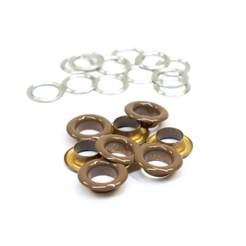 Snaply bunte Ösen 8 mm braun Neue Ware