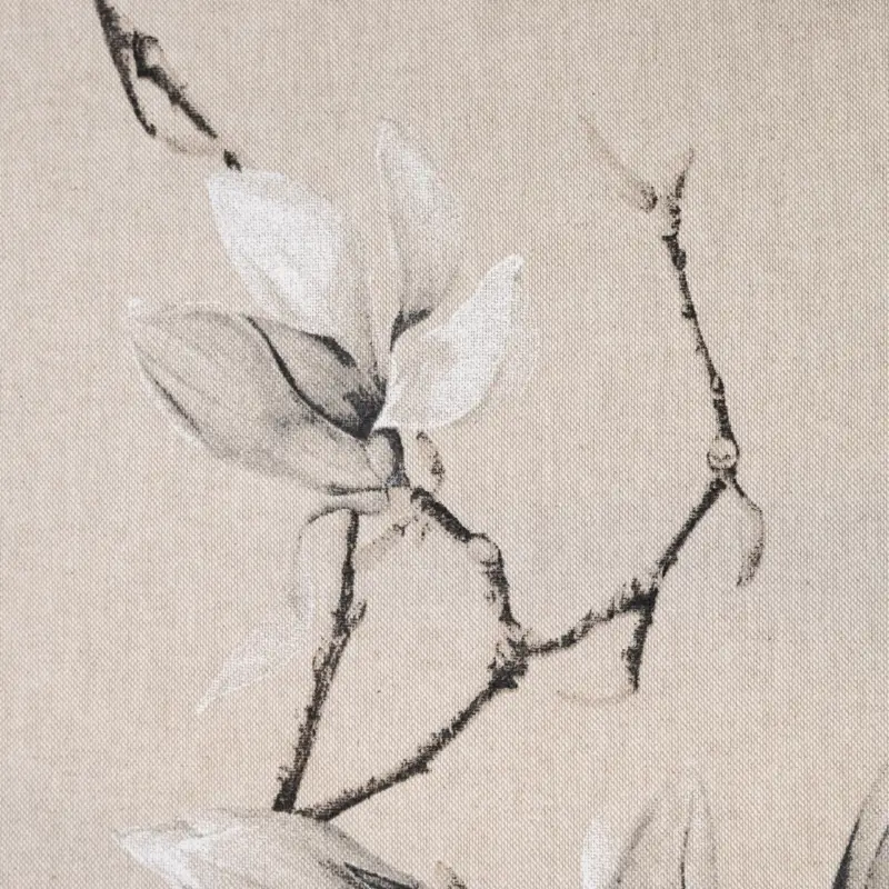 Abverkauf Dekostoff Magnolien grau
