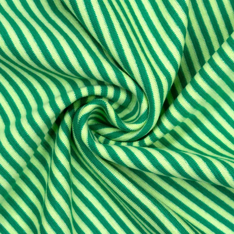Beliebt Bündchen gestreift 2 mm grün / limegrün