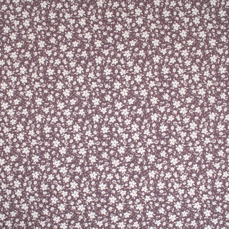 Baumwolljersey Blumen mauve Preisknaller