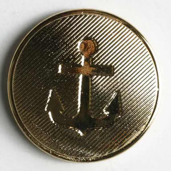 Super-Preis Ankerknopf, Kunststoff metallisiert - Größe: 25mm