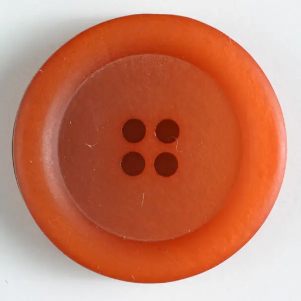 4-loch Kunststoffknopf mit breitem Rand - Größe: 28mm Beliebt