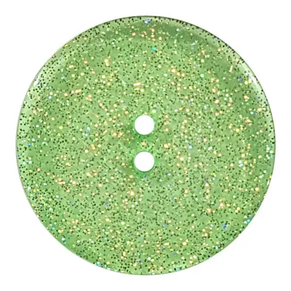 transparenter Knopf mit Glitter, 2-Loch - Größe: 28mm Kracherpreis