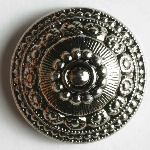 Top-Angebot Kunststoffknopf metallisiert - Größe: 14mm