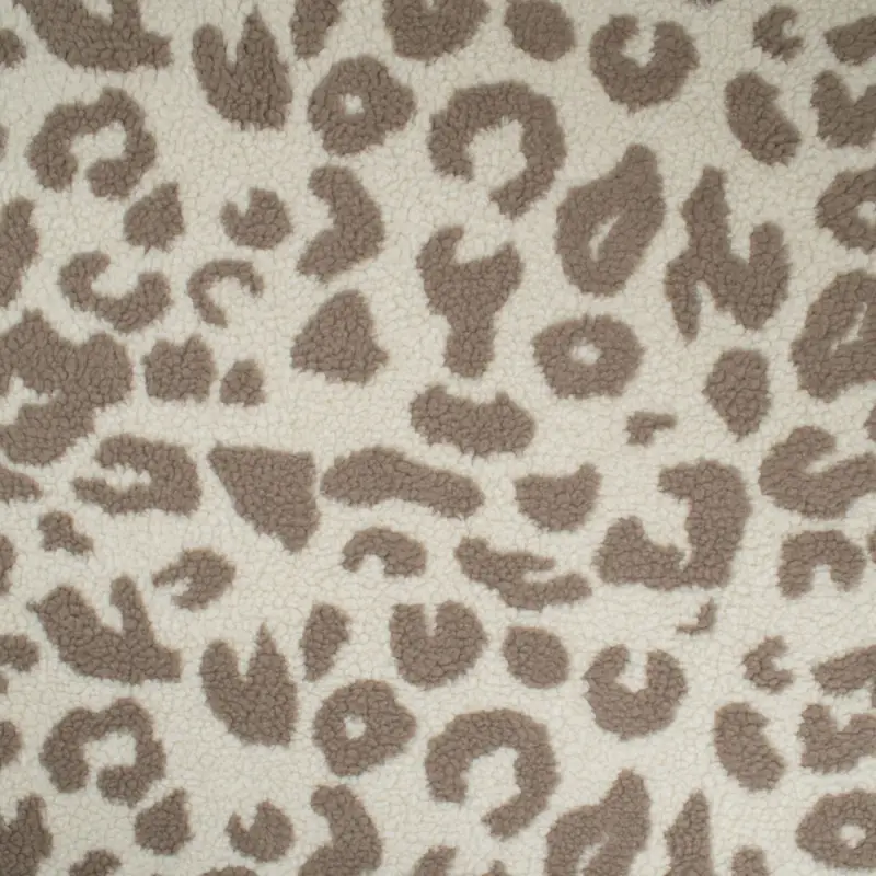 Zertifiziert Teddystoff Animal Print taupe