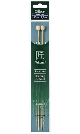 Sonderaktion Clover Takumi Bambus-Jackenstricknadel 23 cm 2,5 mm
