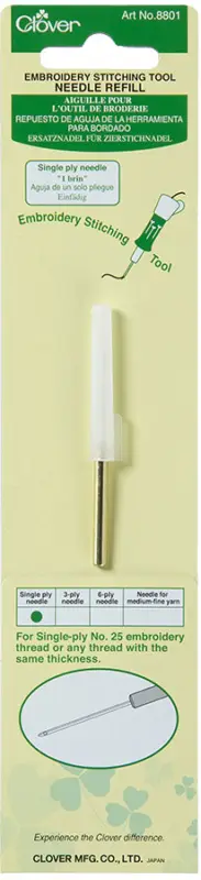Bestseller Clover Ersatznadel Punch Needle - Zierstichnadel einfädig 8801