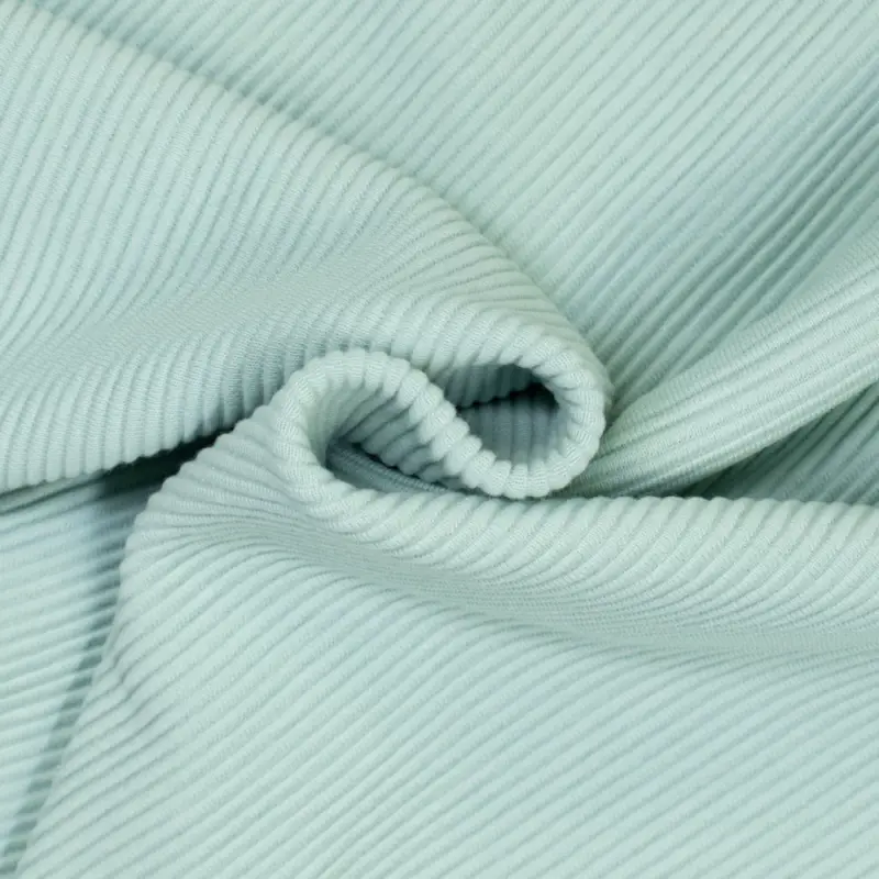 Baumwolljersey Ottoman gerippt uni hell mint Highlight