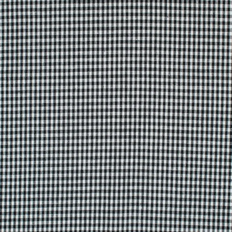 Baumwollstoff Vichykaro 0,2 cm schwarz Nur Heute