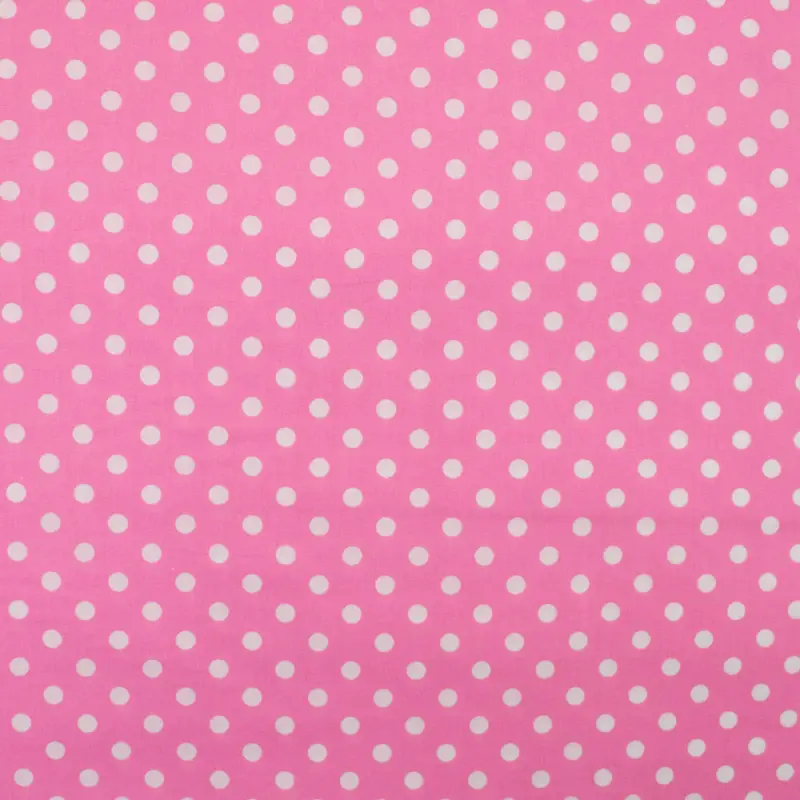Baumwollstoff rosa mit weißen Tupfen Top-Angebot