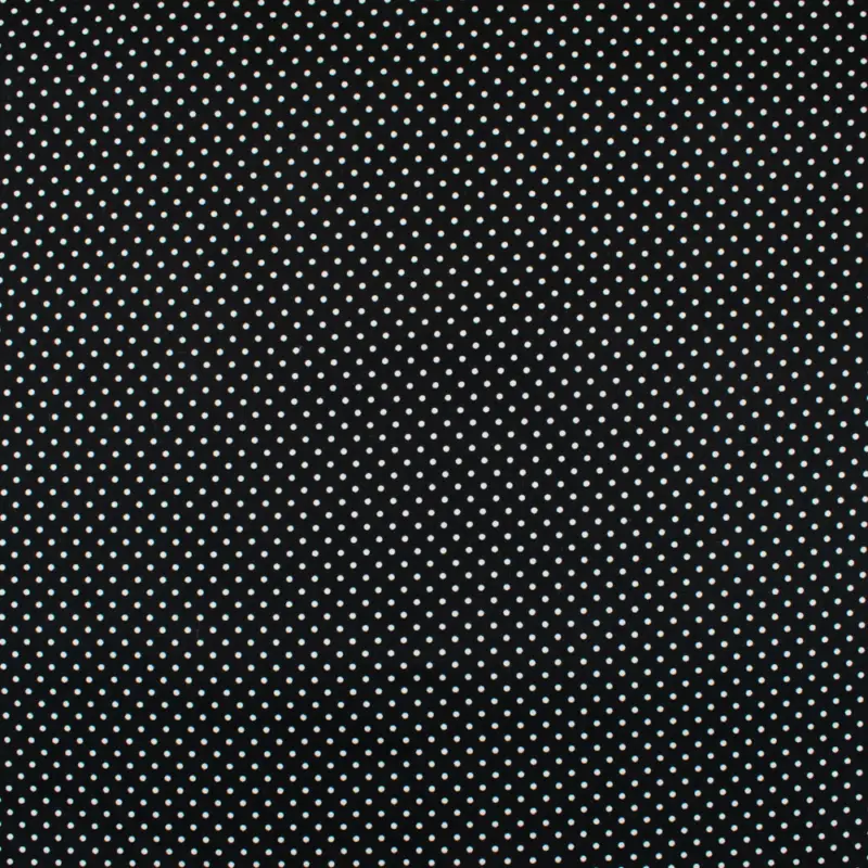 Baumwollstoff schwarz mit kleinen weißen Tupfen Knallerangebot