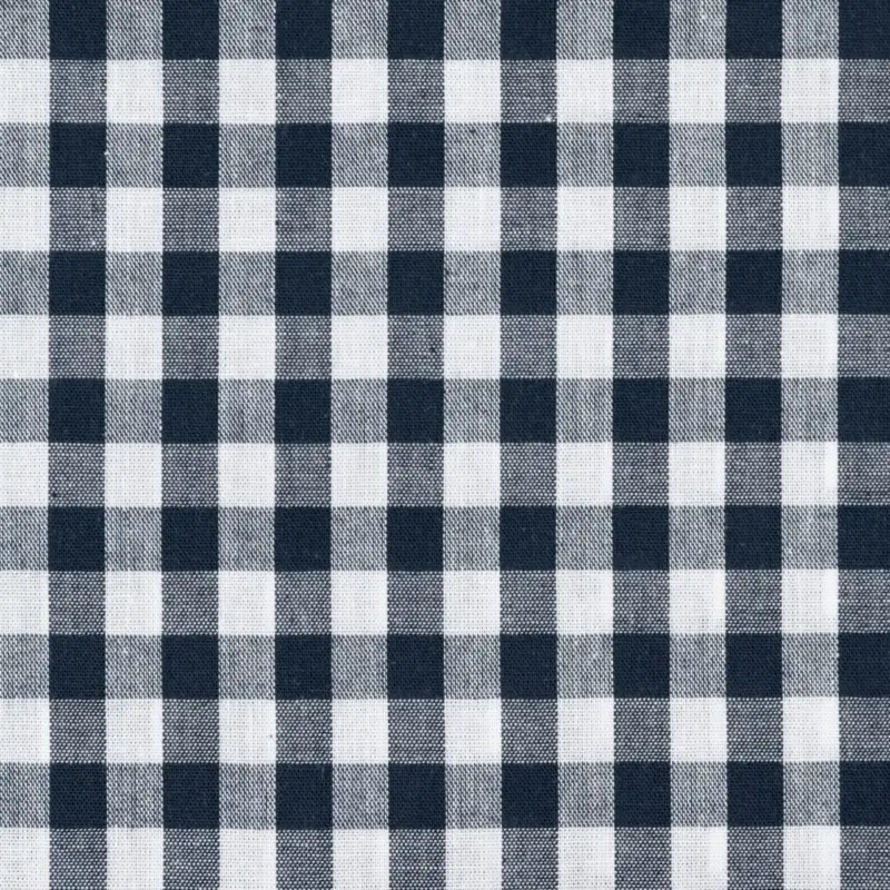 Baumwollstoff Vichykaro 1 cm marine Aktuell