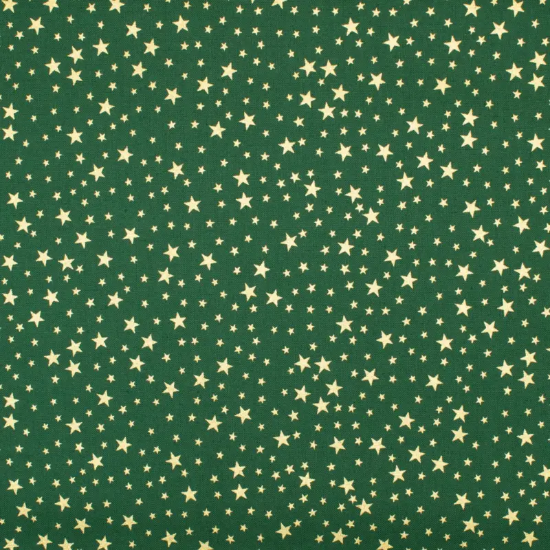 Baumwollstoff Popeline Weihnachtssterne grün Beliebt