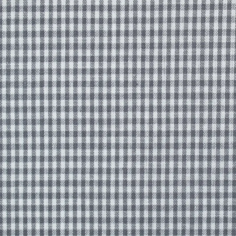 Baumwollstoff Vichykaro 0,2 cm grau Neue Kollektion
