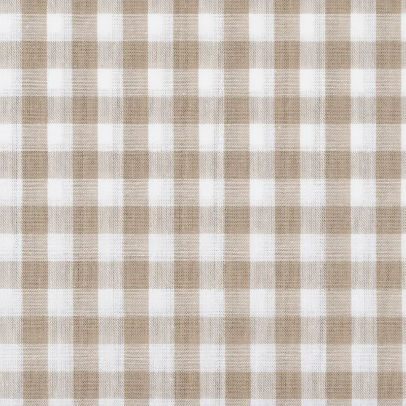 Baumwollstoff Vichykaro 1 cm beige Knallerangebot