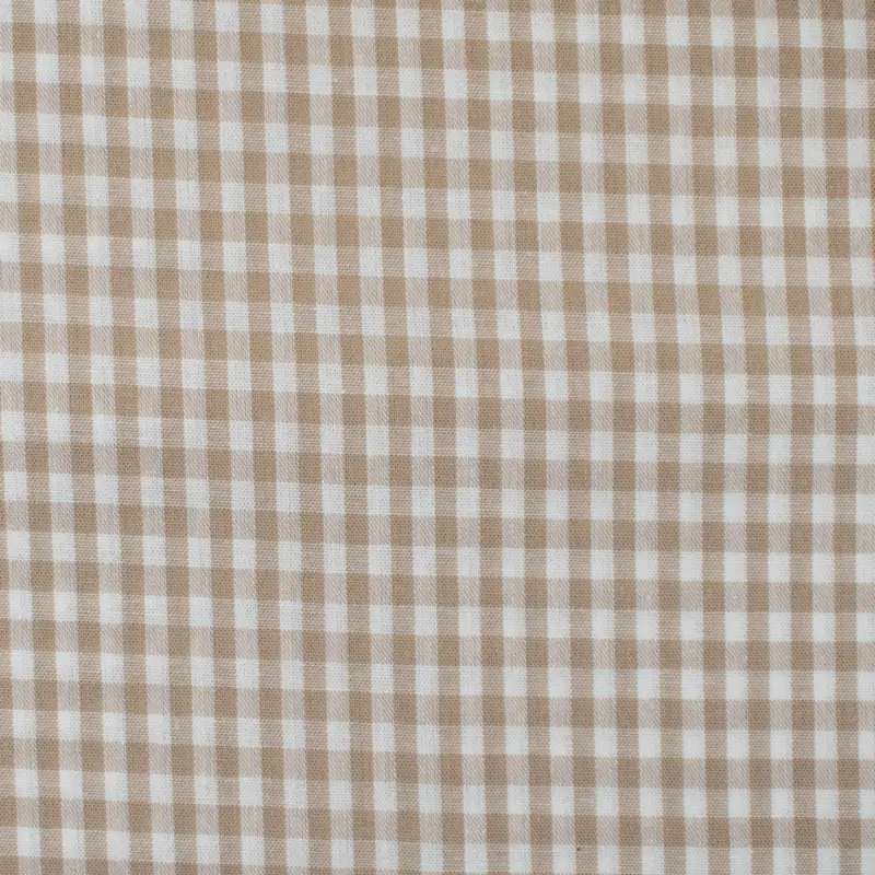 Baumwollstoff Vichykaro 0,5 cm beige Ausverkauf