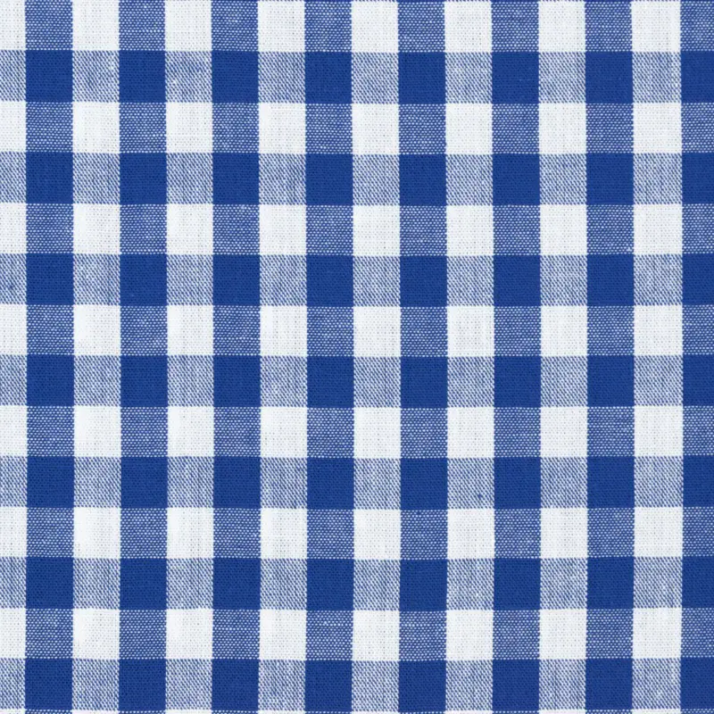 Baumwollstoff Vichykaro 1 cm royalblau Rabatt