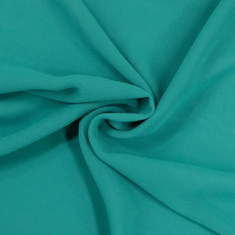 Chiffon uni hell petrol Neu