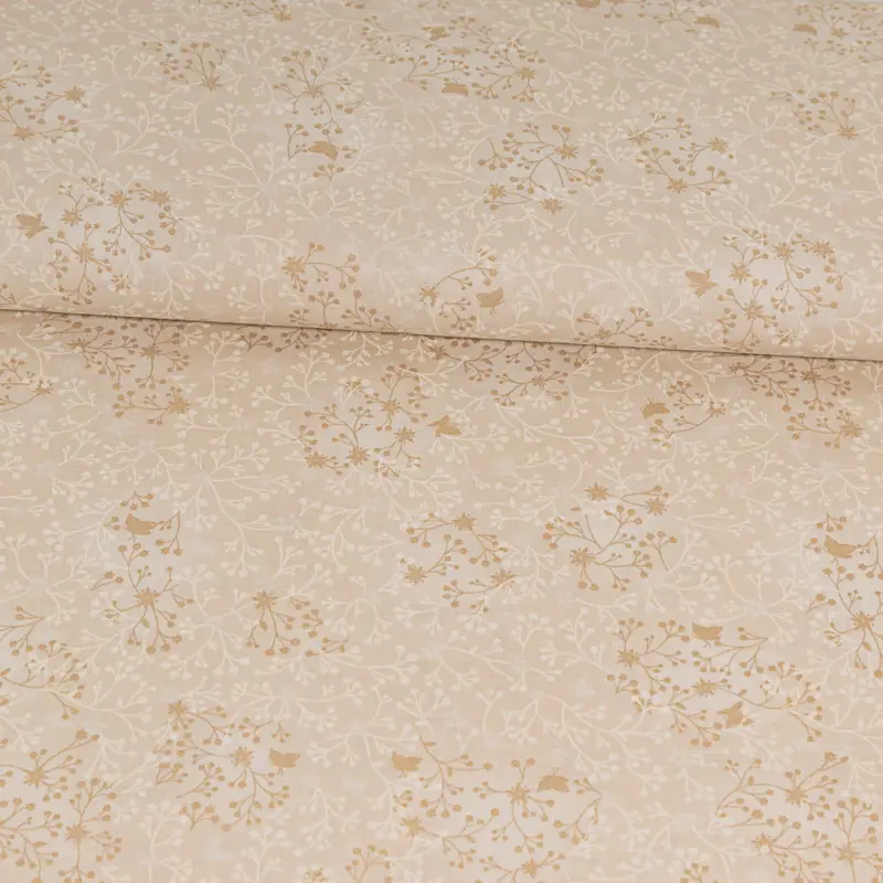 Baumwollstoff Ranken hell natur Saisonangebot
